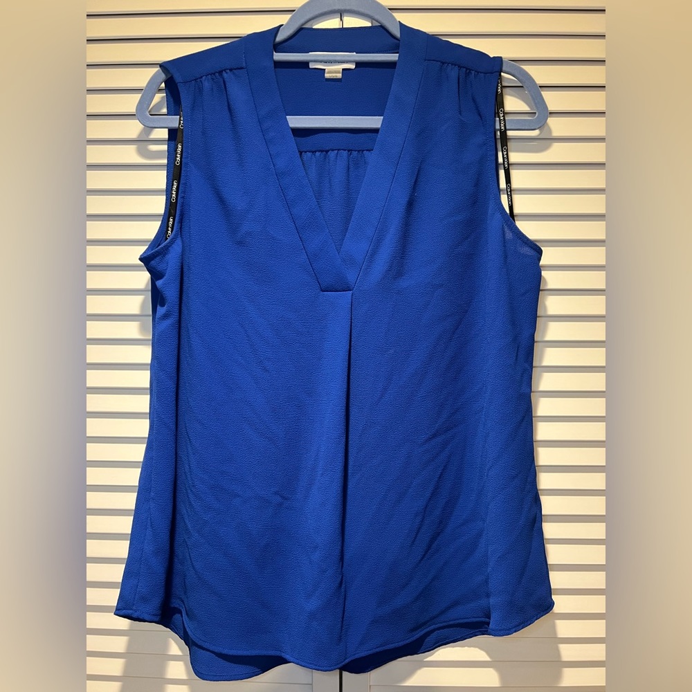 CALVIN KLEIN Tank, Blue, L